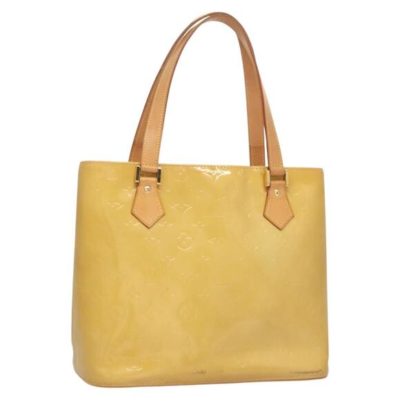 LOUIS VUITTON Monogram Vernis Houston Hand Bag Beige M91004 - Picture 1 of 13
